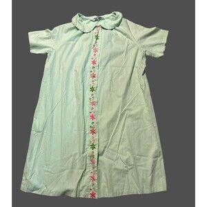 Vintage Lisanne Distinctive Pastel Green Loungewear Womens House Dress Robe
